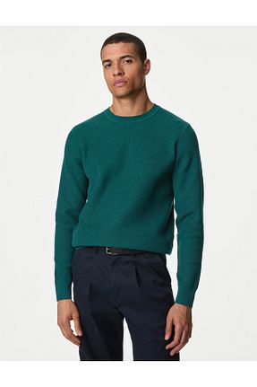 پلیور سبز مردانه ساده Marks & Spencer - کد 852968994