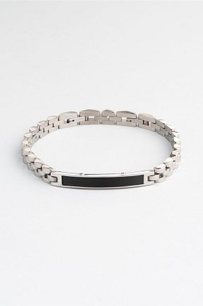 دستبند استیل (فولاد) طوسی مردانه استیل ضد زنگ So Chic - کد 119543454