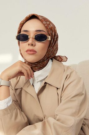 روسری قهوه ای İpek Tivil Silk Home - کد 775772661