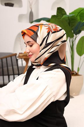 روسری نارنجی İpek Tivil Silk Home - کد 747041394