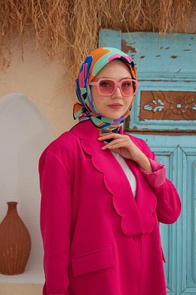 روسری نارنجی پنبه ای İpekhan - کد 739937269