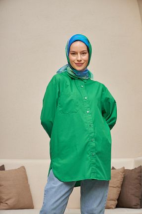 روسری سبز پنبه ای İpekhan - کد 446612367