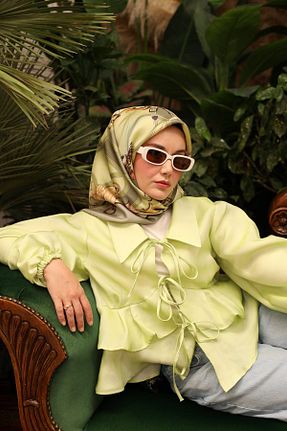 روسری سبز İpek Tivil Silk Home - کد 841560087