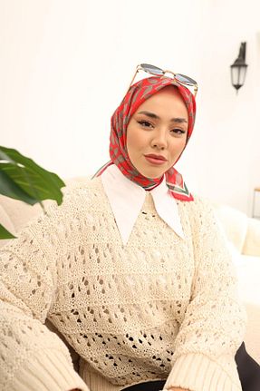 روسری بژ پنبه ای Silk Home - کد 769983321