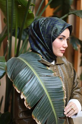 روسری سرمه ای İpek Tivil Silk Home - کد 792562613