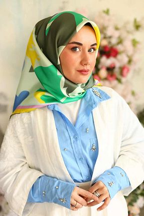 روسری قهوه ای İpek Tivil Silk Home - کد 815157814