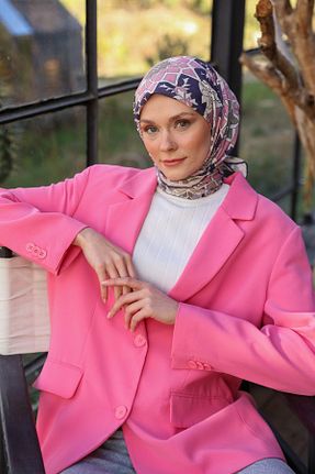 روسری صورتی پنبه ای İpekhan - کد 805494109