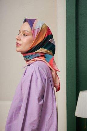 روسری قرمز پنبه ای İpekhan - کد 446825210