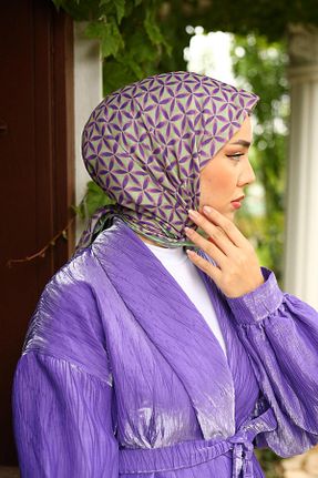 روسری بنفش پنبه ای Silk Home - کد 844510877