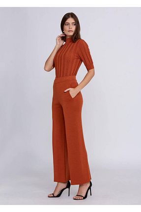 شلوار نارنجی زنانه پشمی Knitss - کد 386521834