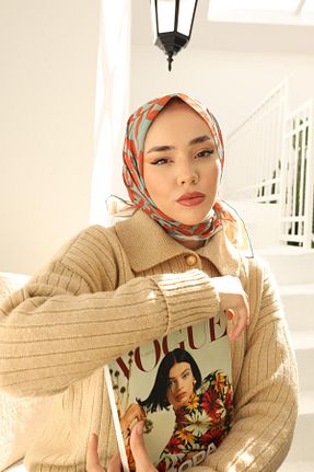 روسری سبز پنبه ای Silk Home - کد 769975968