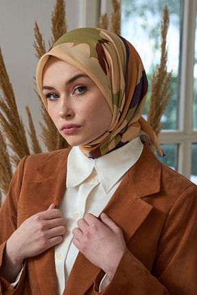 روسری نارنجی پنبه ای İpekhan - کد 832952234