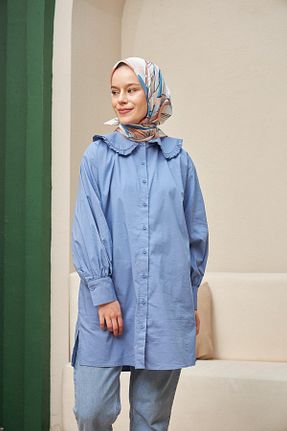 روسری قهوه ای پنبه ای İpekhan - کد 447119441