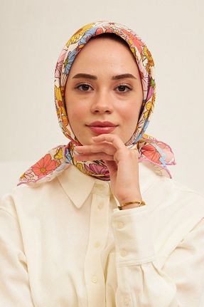 روسری زرد پنبه ای İpekhan - کد 648330450