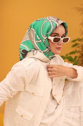 روسری قهوه ای İpek Tivil Silk Home - کد 841555001