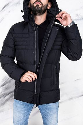 کاپشن مشکی مردانه رگولار PR PACO ROMANO ART OF FASHİON - کد 380029654
