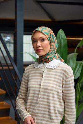 روسری سبز پنبه ای İpekhan - کد 817267196