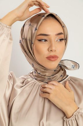 روسری قهوه ای İpek Tivil Silk Home - کد 452548138
