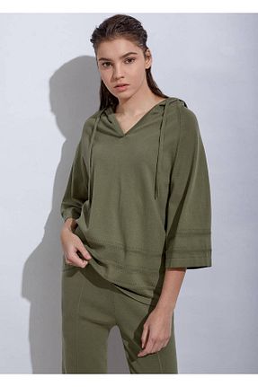 بلوز خاکی زنانه ساده Knitss - کد 686912897