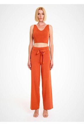 شلوار نارنجی زنانه پلی استر Knitss - کد 859926219