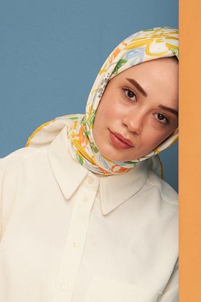 روسری زرد پنبه ای İpekhan - کد 648329617