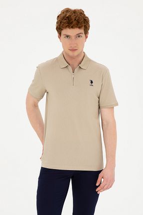 پولوشرت خاکی مردانه پارچه ای U.S. Polo Assn. - کد 832949836