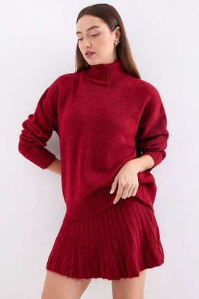 ست بالاتنه و پائین تنه قرمز زنانه بافتنی Bigdart - کد 851326569