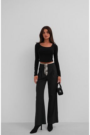 بلوز مشکی زنانه ساده Black Fashion - کد 861572828