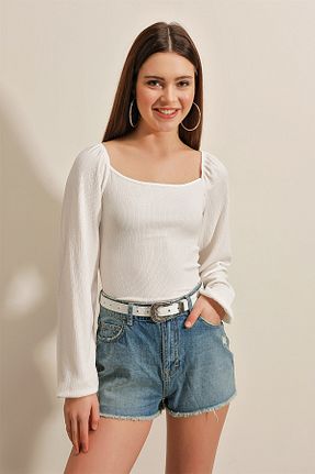 بلوز سفید زنانه رگولار Bigdart - کد 664933525