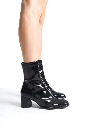 بوت / نیم بوت مشکی زنانه چرم مصنوعی FGZY Shoes - کد 859066336