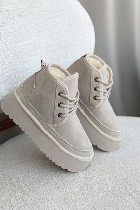 بوت / نیم بوت بژ زنانه جیر MODAADAM - کد 760524591