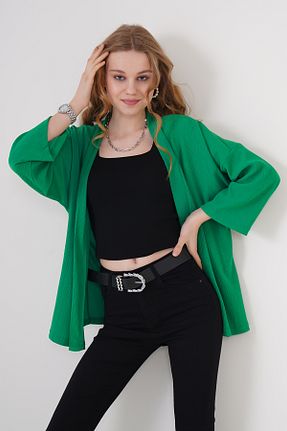 کیمونو و کافتان سبز زنانه لیکرا Bigdart - کد 269569353