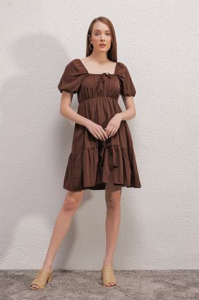 لباس قهوه ای زنانه کتان Bigdart - کد 650630585