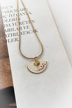 گردنبند استیل ( فولاد ) طلائی زنانه استیل (فولاد) roshel - کد 861588965