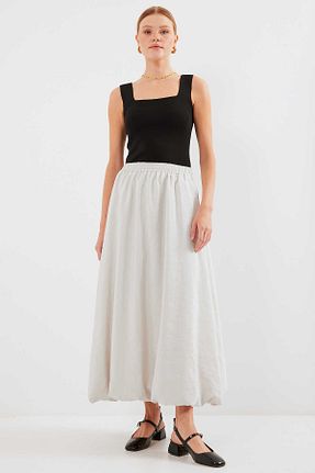 دامن بژ زنانه ابریشم Trend Marfa - کد 861586598