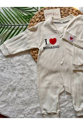 بادی و سرهمی نوزادی سفید بچه گانه پنبه ای Murat Baby - کد 842334023