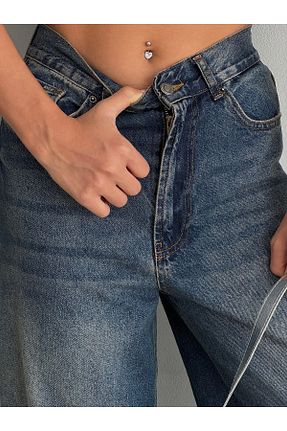 شلوار جین آبی زنانه پاچه لوله تفنگی LOISY - کد 861585792