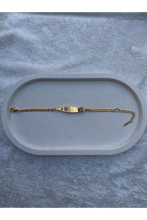 دستبند استیل (فولاد) طلائی بچه گانه استیل (فولاد) Çelik - کد 861585127