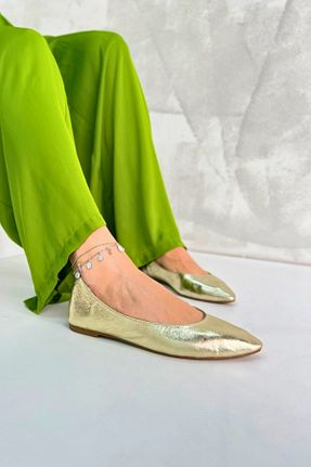 بابت طلائی زنانه چرم خالص inizio - کد 839597052