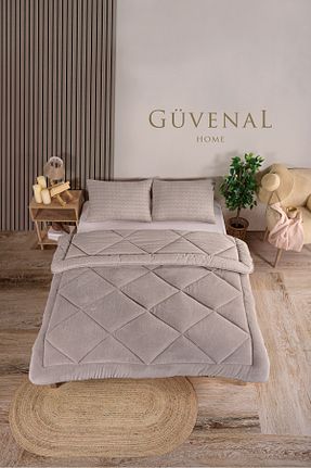 لحاف دونفره بژ 195 x 215 Güvenal - کد 861631517