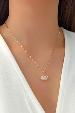 گردنبند استیل ( فولاد ) صورتی زنانه استیل (فولاد) Çlk Accessories - کد 72542039