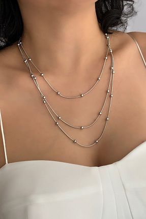 گردنبند استیل ( فولاد ) زنانه استیل (فولاد) Çlk Accessories - کد 221620406