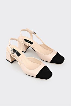 کفش پاشنه بلند کلاسیک بژ زنانه پلی اورتان Elle - کد 861629922