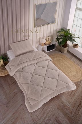 لحاف تکنفره بژ Silikon Güvenal - کد 861651430
