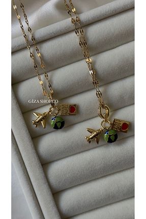 گردنبند استیل ( فولاد ) طلائی زنانه استیل (فولاد) feel the chic - کد 861645492