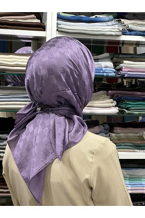 روسری بنفش 100 x 100 PİRAMİT - کد 861643966