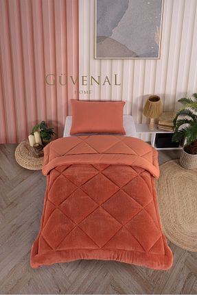 لحاف تکنفره نارنجی Silikon Güvenal - کد 861651355