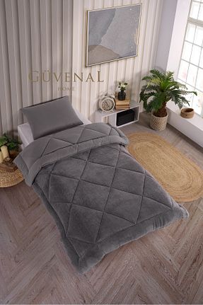 لحاف تکنفره طوسی Silikon Güvenal - کد 861651354