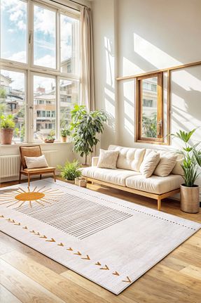 فرش سفید قابل شستشو West Home - کد 861653122