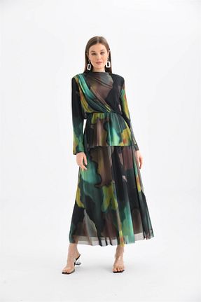 لباس مجلسی و فارغ التحصیلی سبز زنانه لیکرا FTZ WOMEN - کد 647343569
